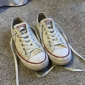 Women’s White Converse Chuck Taylor All Star Canvas Low Top Sneakers
